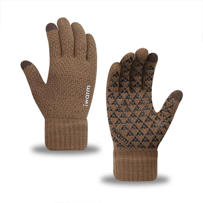 Iwarm liebt Wärme Herren- und Damen-Strickhandschuhe Winter Outdoor Kälteschutz Warme Fleece-Jacquard-Handschuhe Großhandel