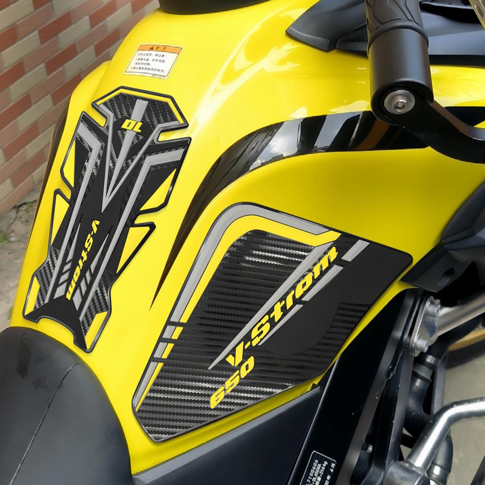 For V STROM DL 650 DL DL650 VSTROM 650XT Motorcycle Side Fuel Tank pad Protector Stickers Decal Gas Knee Grip Traction Tank Pads