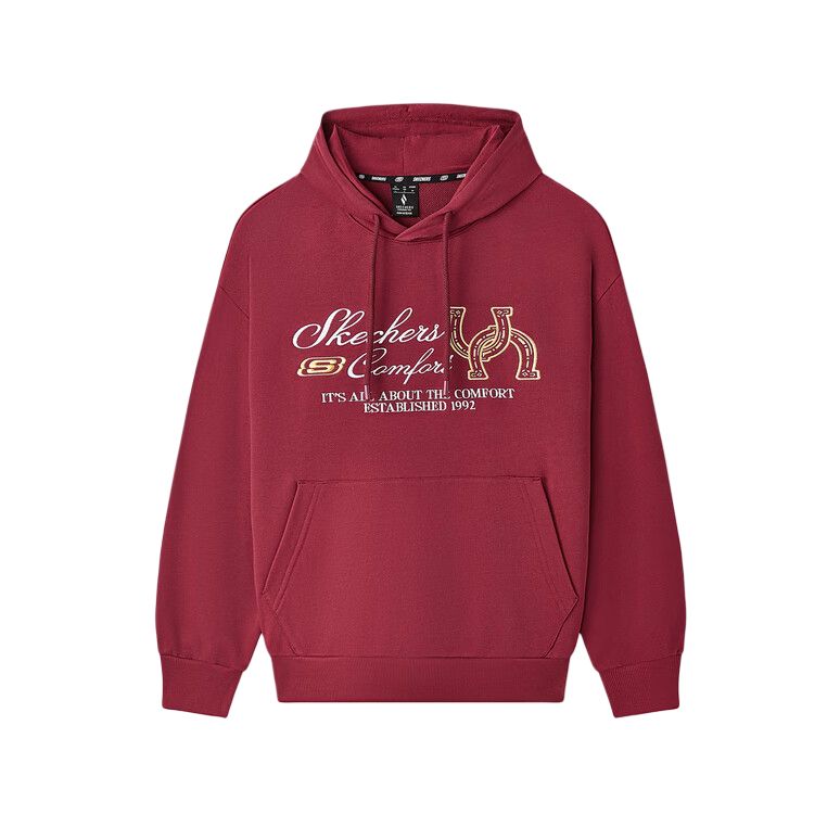 Skechers New Year Collection 26SS CNY Knitted Hooded Pullover Long Sleeve Sweatshirt Unisex sweatshirt L126U006-02WW S