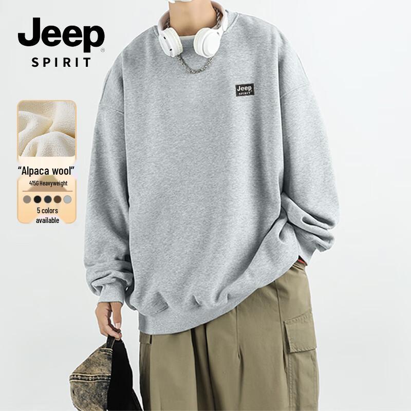 

JEEP SPIRIT Unisex Fleece Lined Round Neck Sweatshirt M