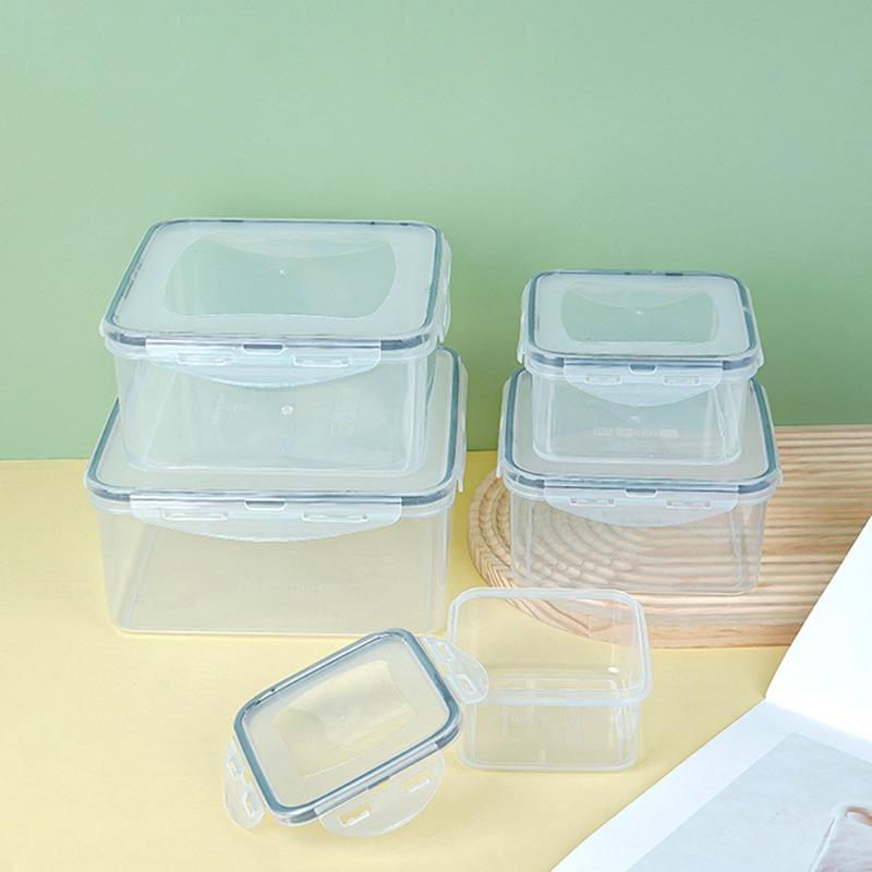 Kitchen Refrigerator Preservation Box, Household Square Plastic Box, Food Storage and Sealing Box