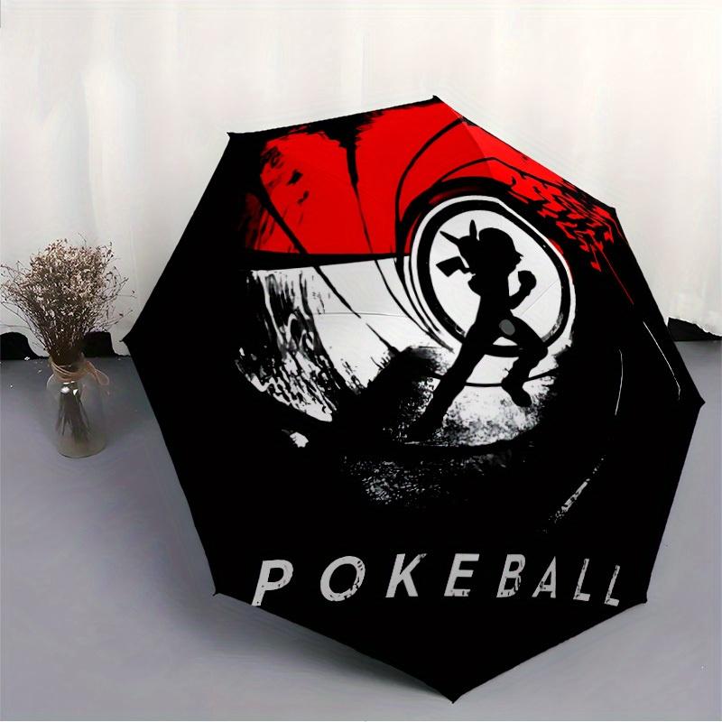 Pokeball Pokémon Automatic Open/close Umbrella, Heavy-Duty Iron Frame, Folding Portable Design, Travel, Everyday Use 186