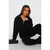 Frauen lose gestrickte Pullover Langarm übergroße hohe Kragen warme Pullover Mode weibliche Herbst Büro Casual Pullover Top Wolle Reißverschluss Anzug zweiteilig