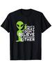 Humorous Alien And UFO 'I Don'T Believe In Humans' Men'S T-Shirt - Durable Vintage Graphic Tee
