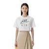 Nike Sportswear Boxy Large Logo Print Crew Neck Short Sleeve T-Shirt Women Tops White DQ3269-100