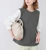 ROPE PICNIC Woven Fabric Combination Gray Women's Pullover, (07)