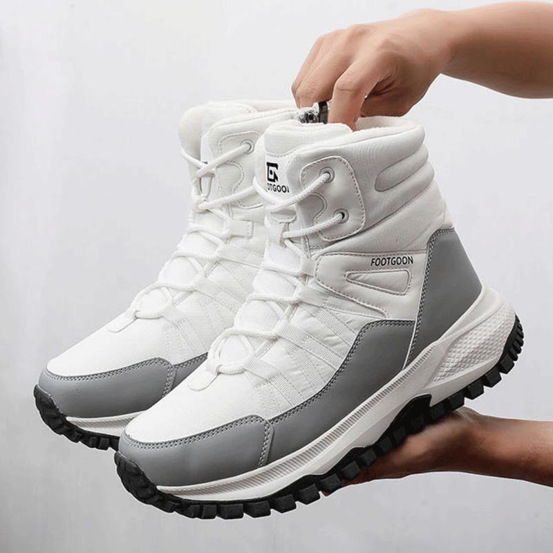 Men'S Winter Boots Warm Snow Boots For Men Women Thick Plush Mid-Calf Boots Non-Slip Waterproof Outdoor Hiking Boots -40℃