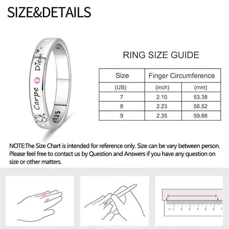 

Word Ring Collection Authentic copper Women Finger Rings for Women copper Simple Crown Zirconia Stone Luxury Jewellery 7