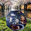 Custom Name Personalized Genshin Impact Print Umbrella, Auto Open Close, 8‑Rib Sturdy Frame, Commute Camping Hiking Use, Birthday Gift