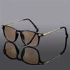 +100~+400 1 Pair Vintage Reading Glasses Dual-Use Presbyopic Lenses with Resin Material Metal Frame Protective Flower Design