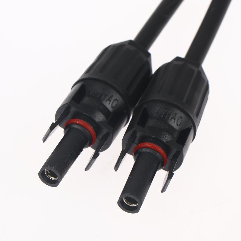 Power Solar Connectors 20A Y-Branch Cable, Solar Cable Parallel Adaptor In Pair For Solar Panel 1*M/Ff+1*F/Mm Black Red Power