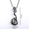 Unisex European Retro Stainless Steel Demon Eye Pendant Necklace