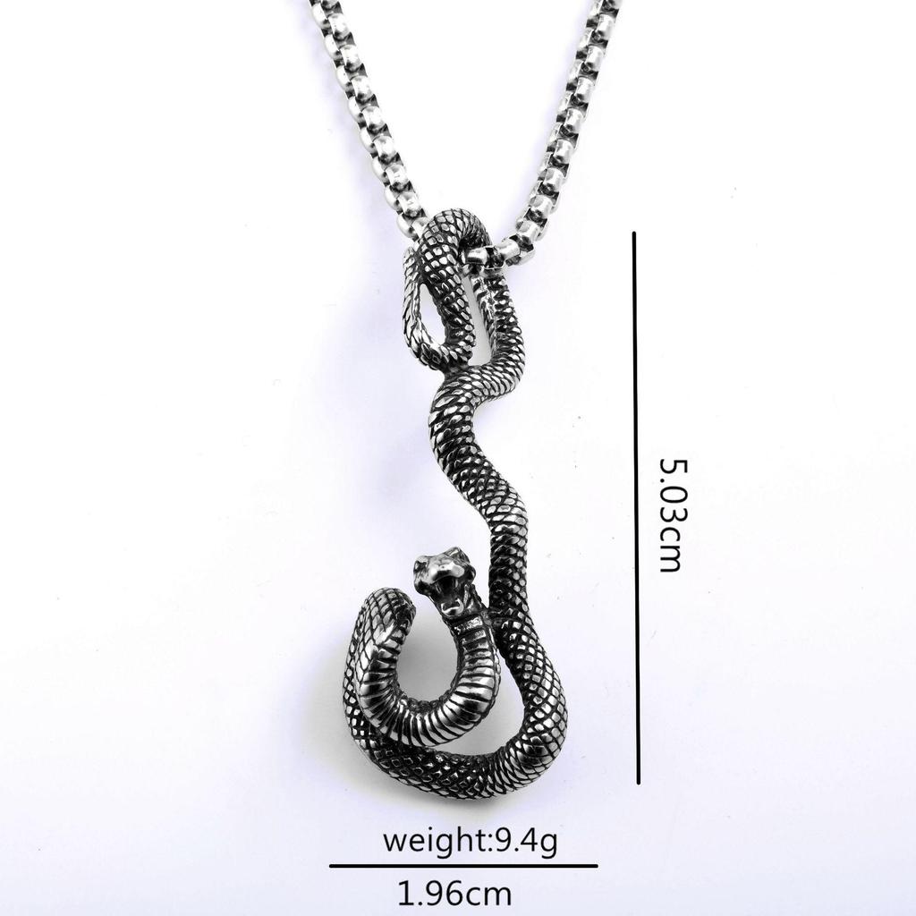 Unisex European Retro Stainless Steel Demon Eye Pendant Necklace