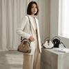 Metal Buckle Leather Messenger Bag Shell Shape Crossbody Bag Vintage Shoulder Bag  Versatile Use