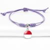 Purple Stylish Unisex Charm Bracelet With European Country Flags Length Adjustable