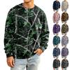 Men's Casual Long Sleeve Camouflage Print Round Neck T-Shirt Loose Fit for Everyday Wear