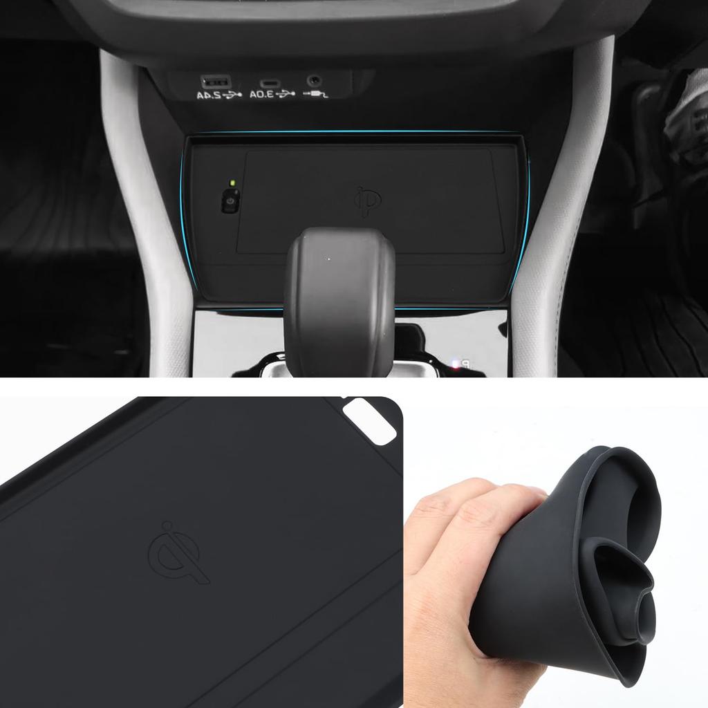 Auovo New Subaru Forester SL Series SL5 SLG Accessories Center Console Cup Holder Wireless Charging Tray Drink Holder Storage Box Pad Dustproof Mat