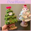 Hello Kitty Christmas Tree Handmade Knitted Ornament With Butterfly Bow For Holiday Decor