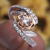 Fashion Rose Gold Ring Women'S Zircon Gift Jewelry Customization