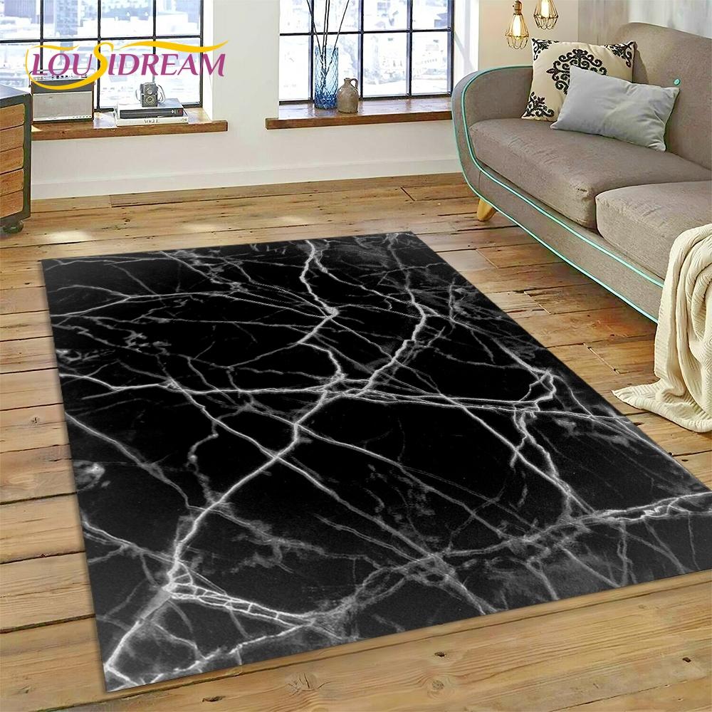 3D Luxurious Green Gold  Colour Marble Dream Rug Carpet for Living Room Bedroom Home Decor,Non-slip Decoration for Sofa Doormat