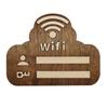 Placă de perete din lemn pentru parola WiFi, scris de mână, indicator rețea wireless, utilizare multifuncțională, semn WiFi rescriabil