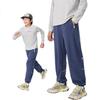Kids Fleece Quick-Dry Sports Pants Autumn Outdoor Thermal Antibacterial Trousers Light Pink 175