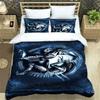 Set Biancheria da Letto Alieno Stampa 3D, Copripiumino Piumone Set Letto Coperta Trapuntata Federa, Taglia King Queen Twin Bambini Ragazze Adulti