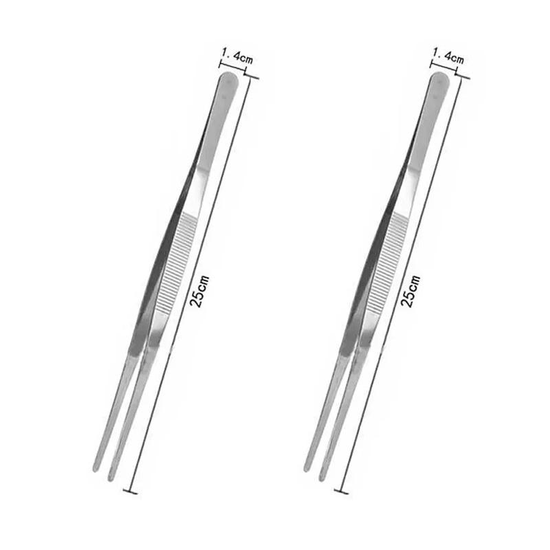 Stainless Steel Food Tongs Barbecue Tongs BBQ Clip Kitchen Clamp Cooking Tweezers Grill Pliers Kitchen Accessories CFQJ006