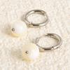 Real Natural Irregular Pearl Earring Stainless Steel Jewelry For Women Men Accessories Round Hoops Piercing Baroque Boucles Gift