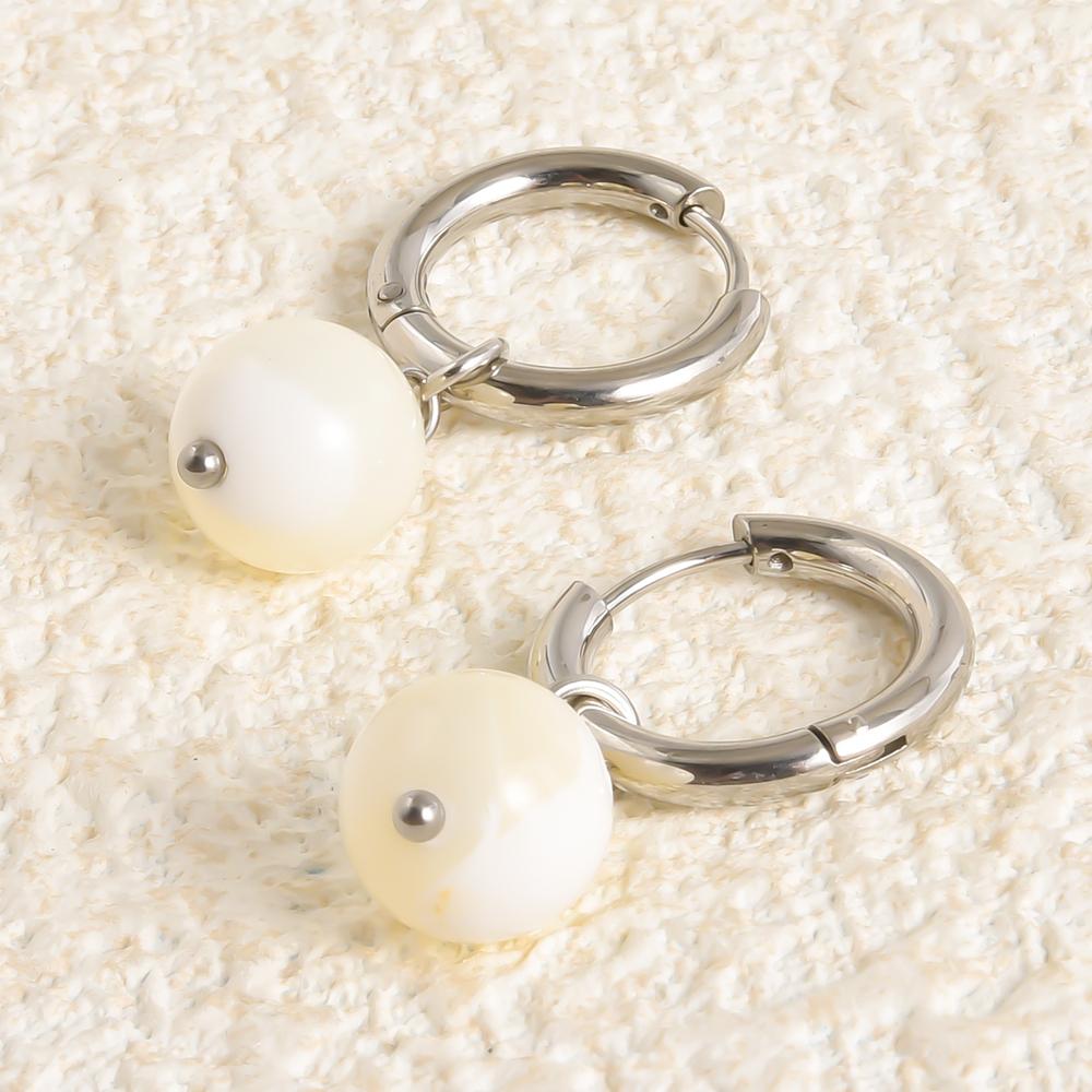 

Real Pearl Dangle Earrings For Women Men Accessories Stainless Steel Hoop Earring Jewelry Piercing Starfish Turtle Pendientes