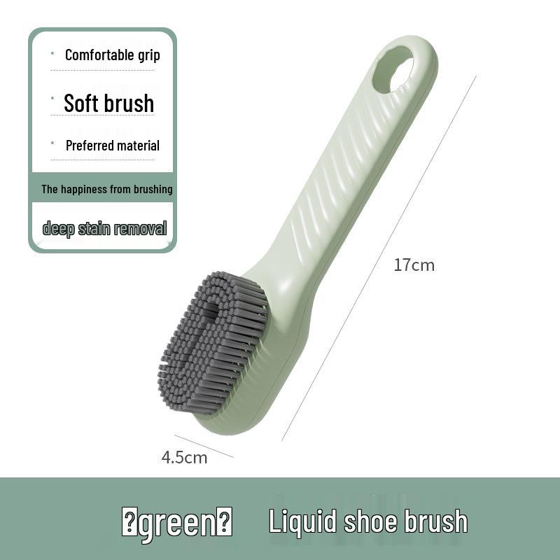 

Щетка для обуви с дозатором жидкости и мягкой щетиной - Многоцелевой инструмент для чистки обуви и удаления пятен для домашнего использования.
