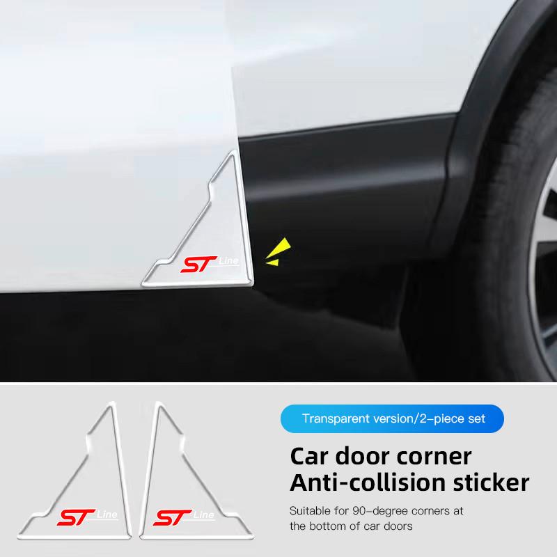 Car Stickers Door Corner Anti-collision Silicone Protective Cover For Ford Focus Fiesta Mondeo Explorer MK2 Car Gadgets Keychain