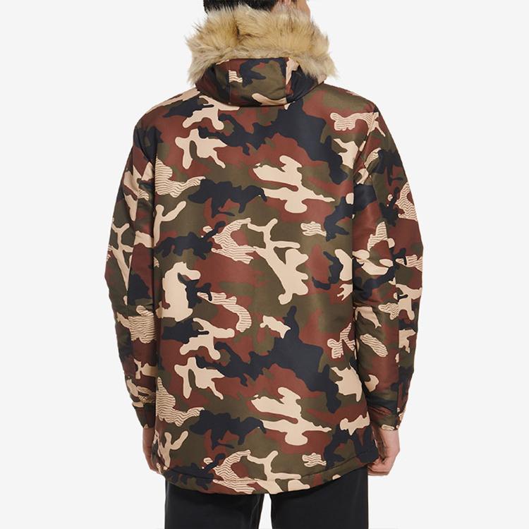 Puma Warme Baumwolljacke mit Kapuze Winter Camouflage Herren Oberbekleidung 596546-70
