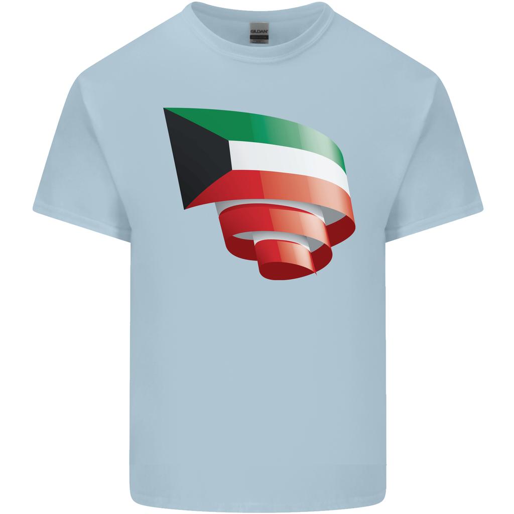 Curled Kuwait Flag Kuwaiti Day Football Unisexs Light Cotton TShirt