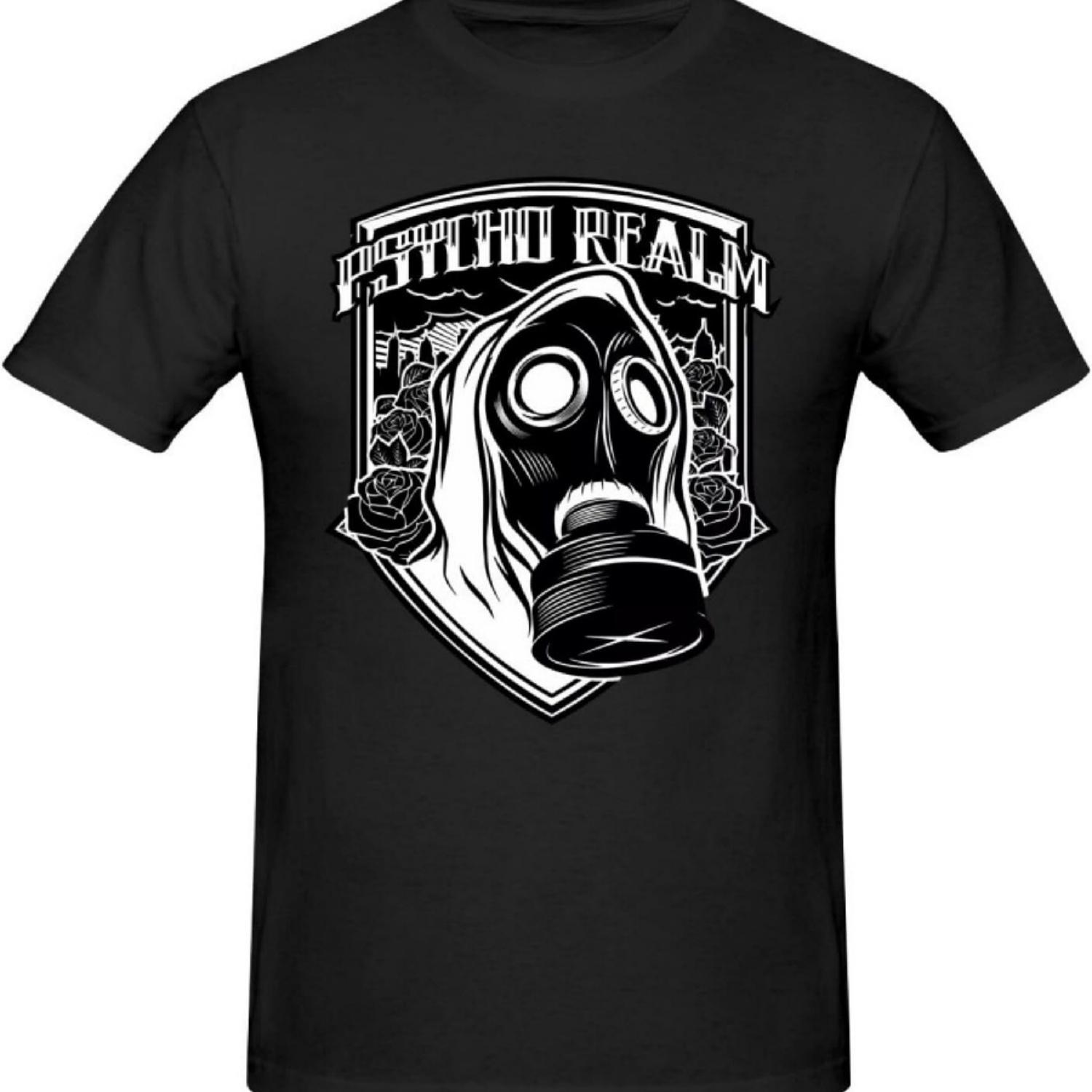 

Psycho Music Realm T Shirt Men s Fashion Sport Tee Summer Short Sleeves Shirts Black M чорний