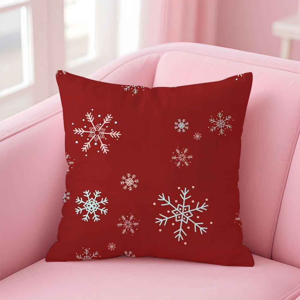 

Red bell socks Santa Claus Cushion Cover Premium Comfort Reversible Pillow Cove -Two in One Design for Any Room & Car Interior 30cmx30cm