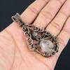 Black Rutile Gemstone Pendant Handmade Jewelry, 999 Copper Wire Wrapped Pendant Jewelry, Gift For Her Women Pendant Brand New Pendant