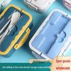Microwavesafe Insulated Straw Bento Wheat Lunch Box For Office Students