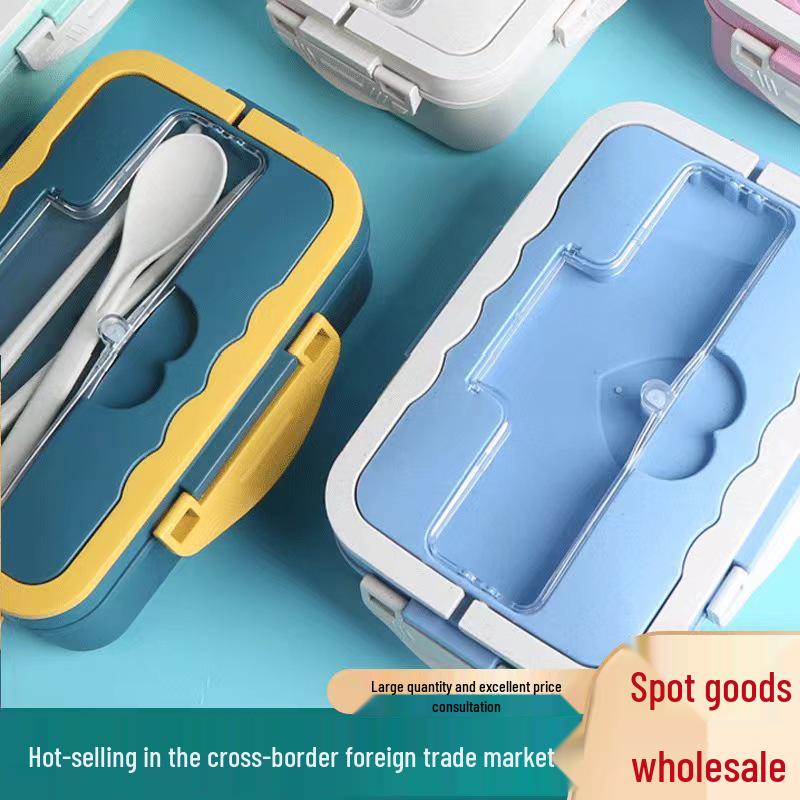 Wheat Straw Insulated Microwave-Safe Bento Lunch Box for Office & Students