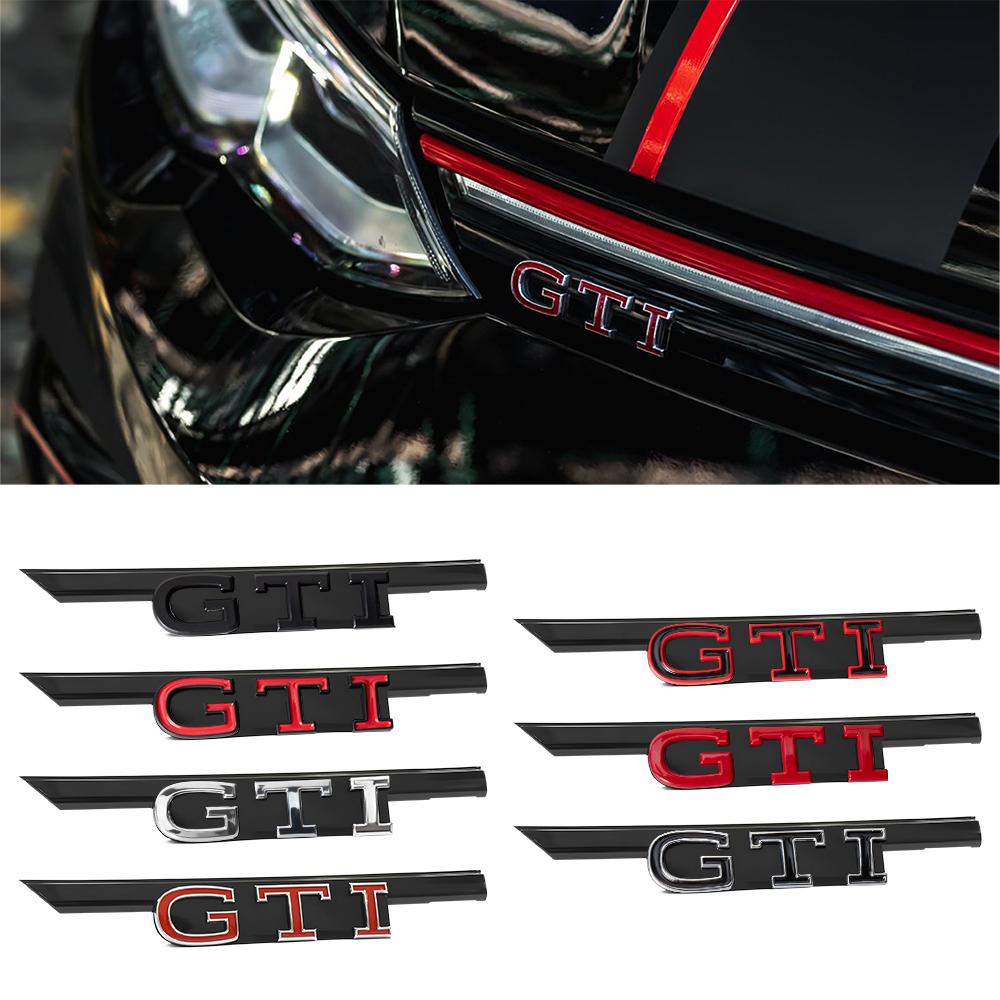 3D ABS GTI GTD Letters Badge Car Front Grille Emblem Stickers For Volkswagen VW Golf 8 Rline Auto Accessories zf3