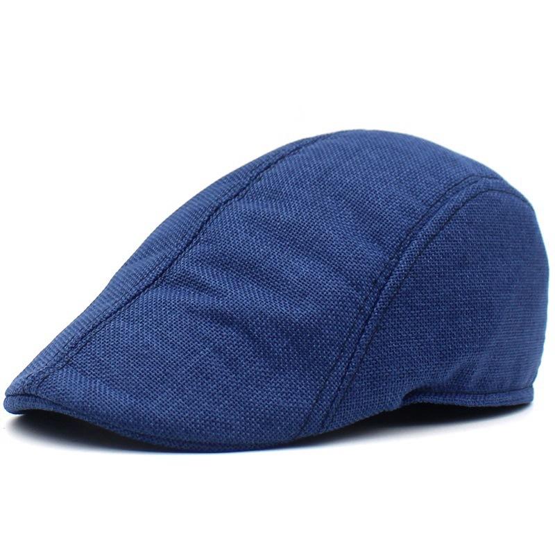 Solid Color Breathable Unisex Short Brim Beret Spring Summer Unisex Dad Hat Peaked Cap