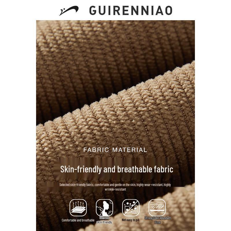 Guirenniao Unisex Corduroy Straight-Leg Casual Pants