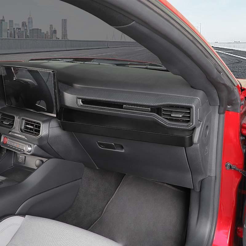 Auto Beifahrer Mittelkonsole Aufbewahrungsbox Organizer ABS Kunststoffbehälter Für Ford Mustang 2024 Up Innenraum Verstauen Aufräumen Zubehör