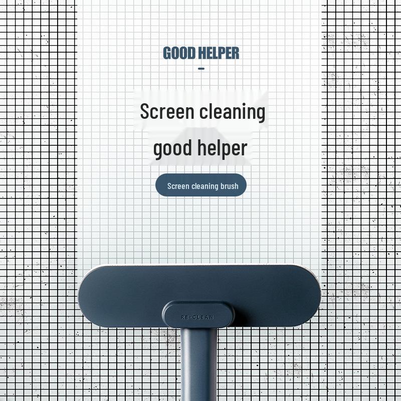 Dual-Use Window Screen Cleaner: Wet/Dry Brush, No-Disassembly, Multi-Functional Cleaning Tool