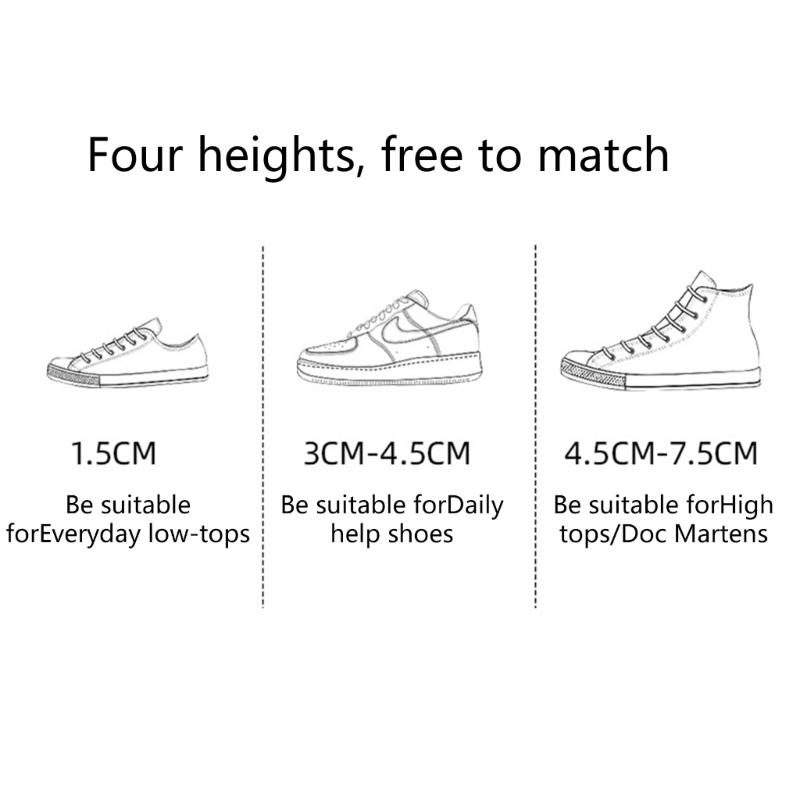 Height Increase Insole Cushion Invisible Elevator Adjustable Insoles Breathable Shock Absorbing Shoe Height Inserts