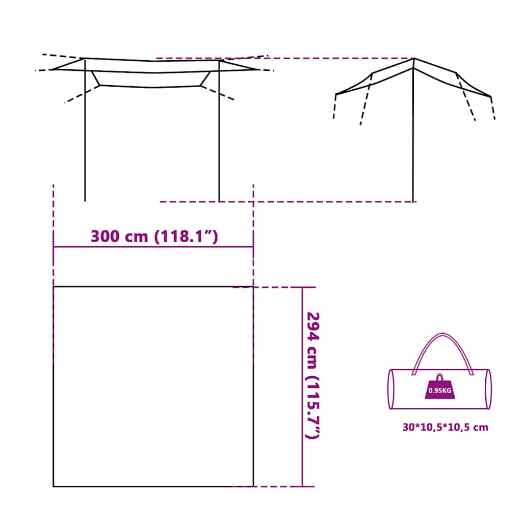 Tarp Green 300 x 294 cm Waterproof
