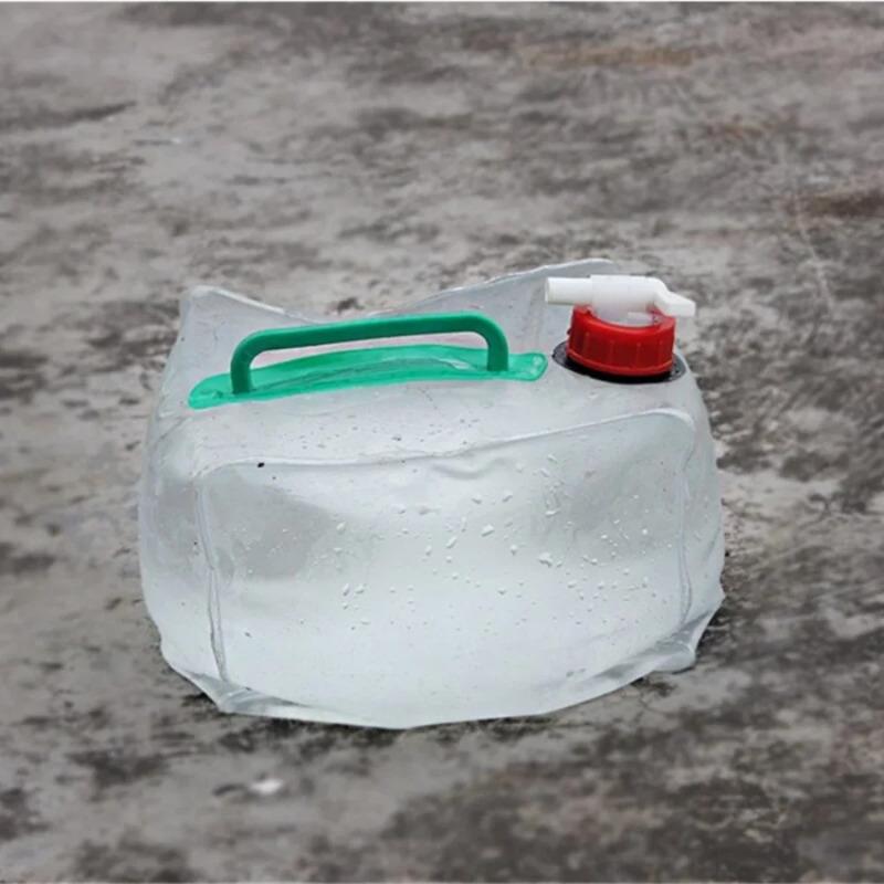 Outdoor Folding Water Bag Large Capacity Portable Water Bag Big Container Kettle Plastic Bucket Camping Equipment Supplies