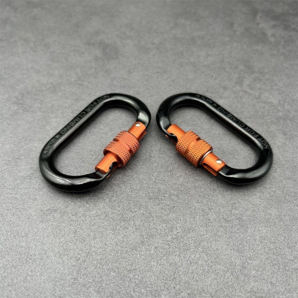 Aluminum D Shape Key Hooks 3 Colors Outdoor Ascend Tool  Mountaineering Protective Equipment