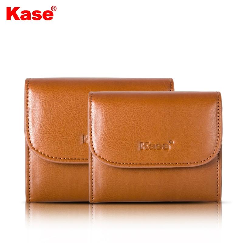 Kase 4 Pocket PU Leather Lens Filter Bag Pouch Case for 43mm-82mm 95mm Circular Filter / 100x100mm Sqaure Filter S size