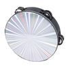 Radiant Tambourine Reflective Clear Crisp Sound Double Row Bell Drum Hand Percussion Instrument 8 Inch
